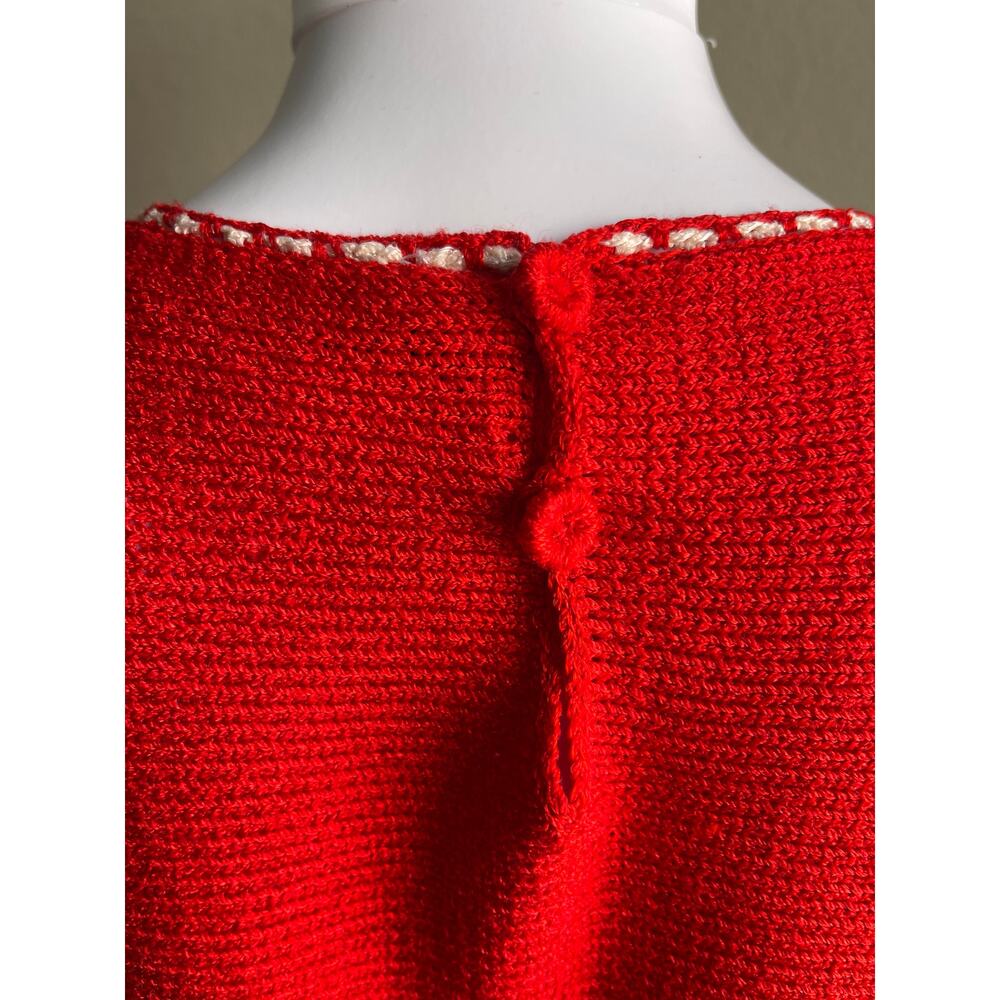 Vintage Lillie Rubin Sweater Anchor Nautical Beaded Sequin Red White Blue Small - Picture 7 of 8